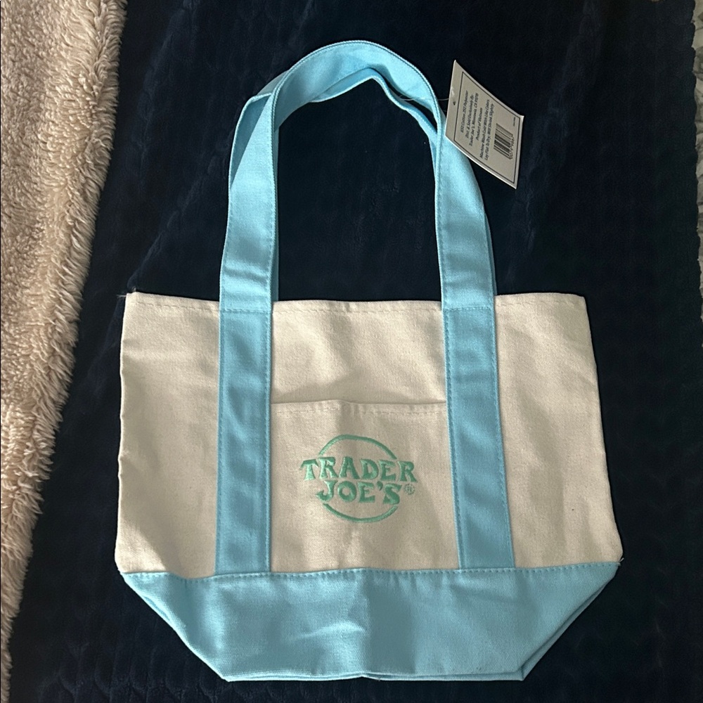 Blue and White Tote Bag